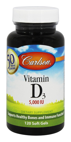 Carlson Labs - Vitamin D3 5000 IU - 120 Softgels