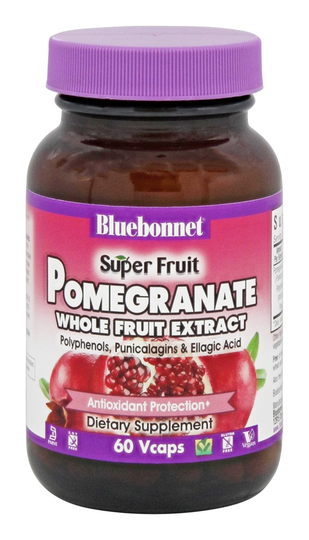 Bluebonnet Nutrition - Super Fruit Pomegranate Whole Fruit Extract - 60 Vegetarian Capsules