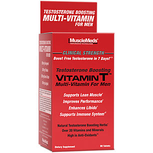 Vitamin T Testosterone Boosting Multivitamin for Men - Supports Lean Muscle & Improved Performance (90 Tablets)