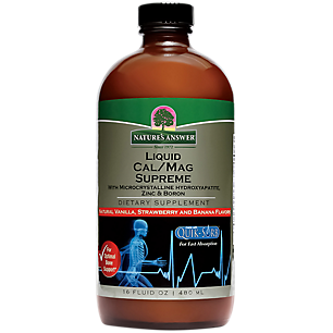 Calcium & Magnesium Supreme Liquid with Zinc & Boron - Vanilla, Strawberry & Banana (16 Fluid Ounces)