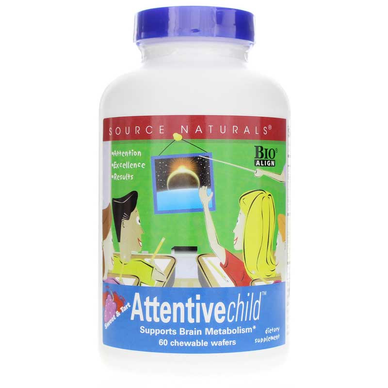 Source Naturals Attentive Child Fruit Chewables 60 Chewables 60 Wafers