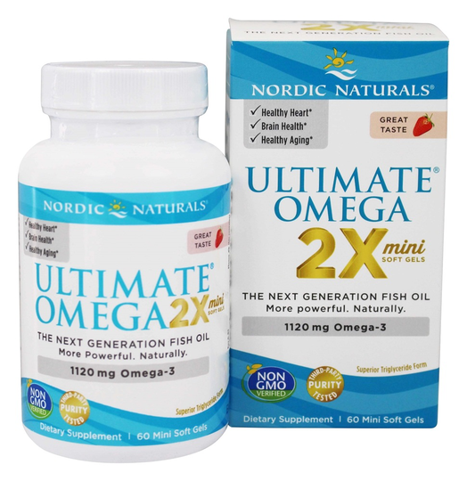Nordic Naturals - Ultimate Omega 2X Strawberry 1120 mg. - 60 Mini Softgel(s)