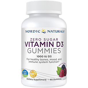 Zero Sugar Vitamin D3 Gummies - 25 MCG - Wild Berry (60 Gummies)