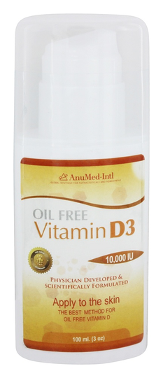 AnuMed - Vitamin D3 Cream Oil Free 10000 IU - 3 fl. oz.