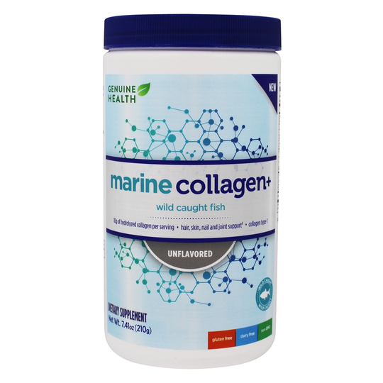 Genuine Health - Marine Collagen Type 1 Powder Unflavored - 7.41 oz.
