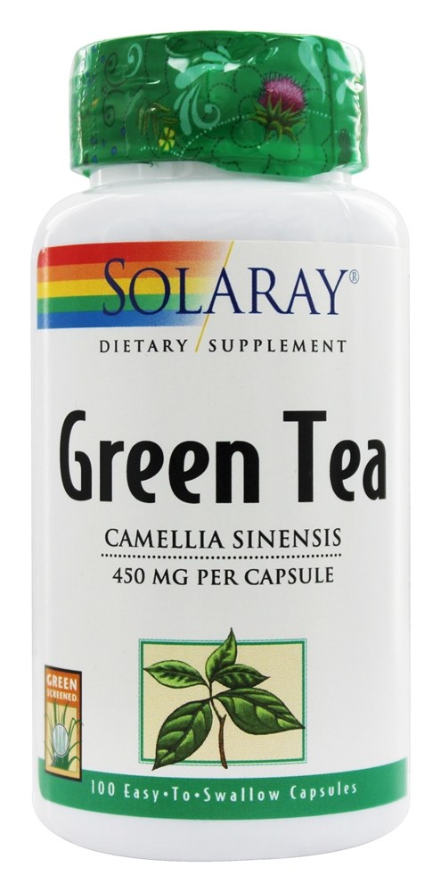 Solaray - Green Tea 450 mg. - 100 Capsules