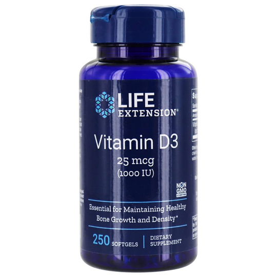Life Extension - Vitamin D3 1000 IU - 250 Softgels
