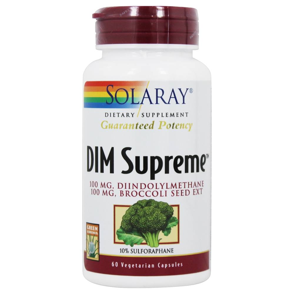 Solaray - Guaranteed Potency DIM Supreme Diindolylmethane - 60 Vegetarian Capsules