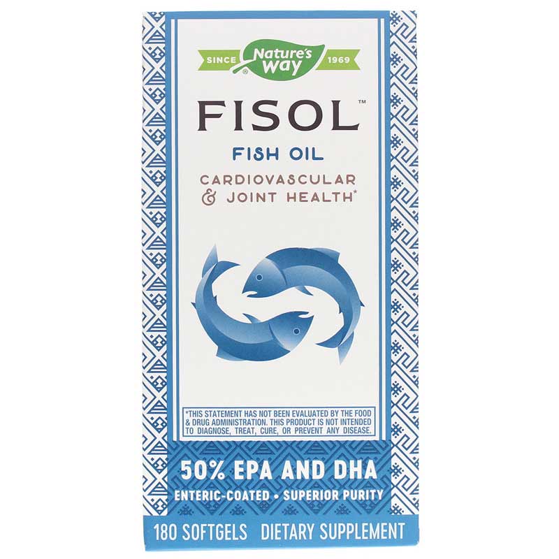 Natures Way Fisol Enteric-Coated Fish Oil 180 Softgels