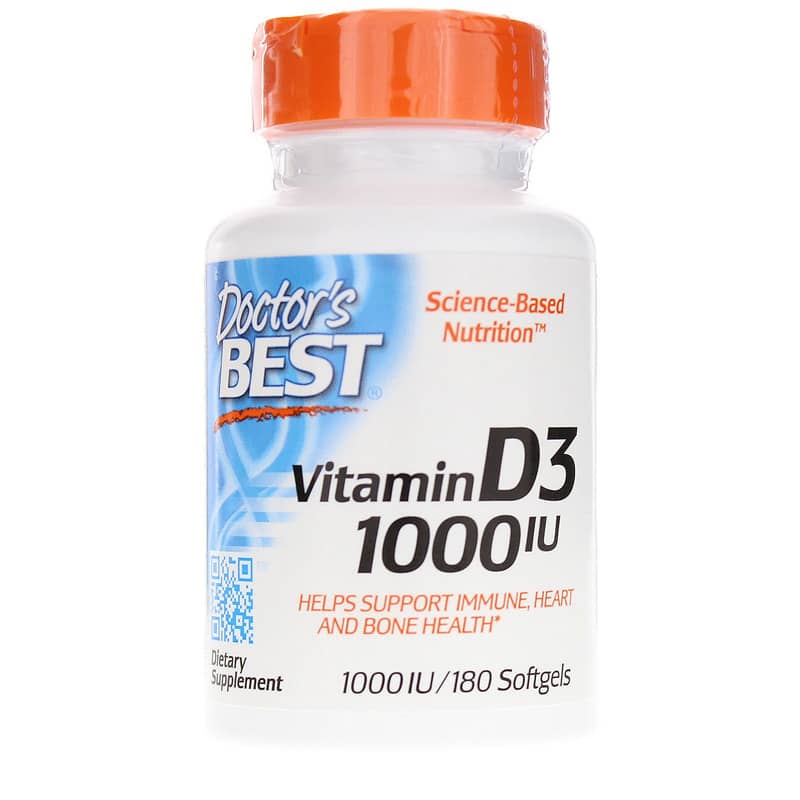 Doctors Best Vitamin D3 1000 IU 180 Softgels