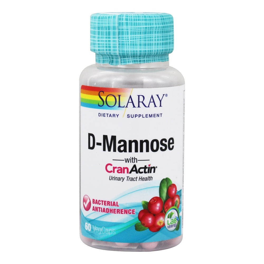 Solaray - D Mannose With CranActin for Urinary Tract Health - 60 Vegetable Capsule(s)