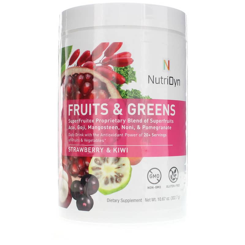NutriDyn Fruits & Greens Daily Drink Strawberry Kiwi 30 Servings