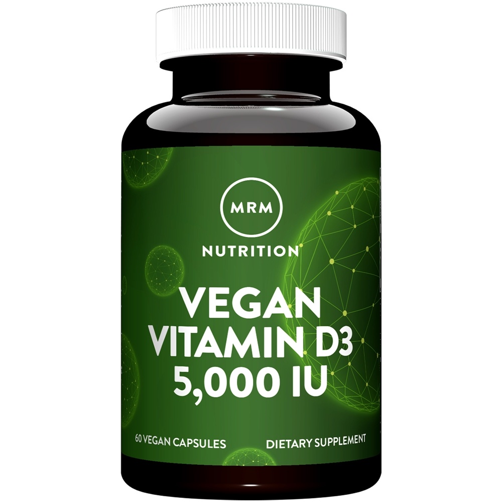 MRM Nutrition - Vegan Vitamin D3 for Calcium Absorption & Bone Health 5000 IU - 60 Vegan Capsules