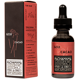 CBD Hemp Extract Goji Cacao - Full Spectrum - Antioxidant Support to Help Reduce Stress - 1,750 MG (1 Fl. Oz.)