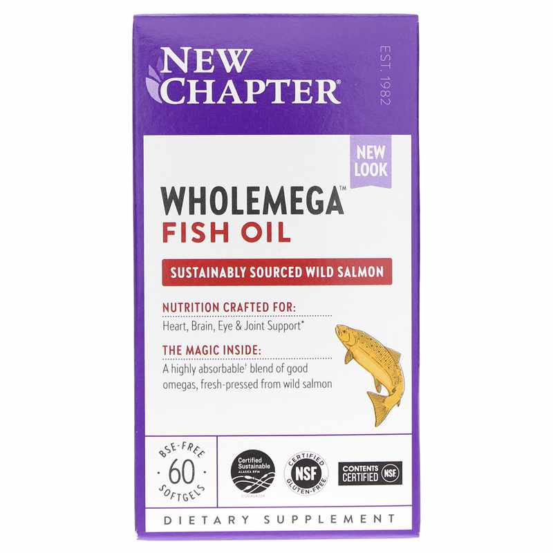New Chapter Wholemega Fish Oil, 60 Softgels