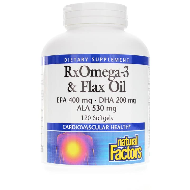 Natural Factors RxOmega-3 & Flax Oil 120 Softgels
