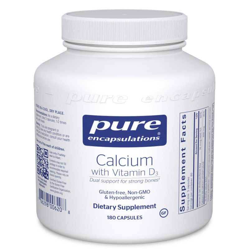 Pure Encapsulations Calcium with Vitamin D3 180 Capsules