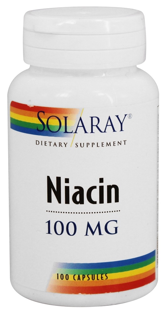 Solaray - Niacin 100 mg. - 100 Capsules