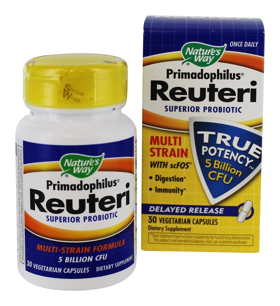 Nature's Way - Delayed Release Primadophilus Reuteri Superior Probiotic 5 Billion CFU - 30 Vegetarian Capsules