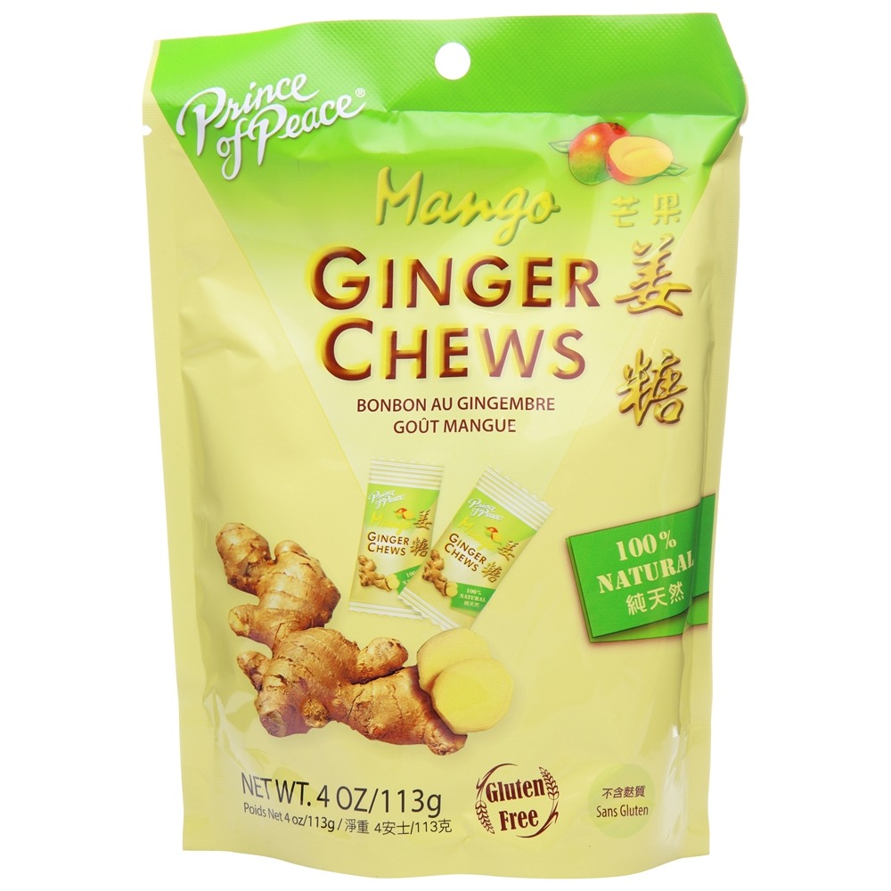 Prince of Peace - Ginger Chews 100 Natural Mango - 4 oz.