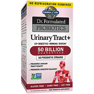 Dr. Formulated Urinary Tract+ Probiotics - 50 Billion CFUs (60 Vegetarian Capsules)