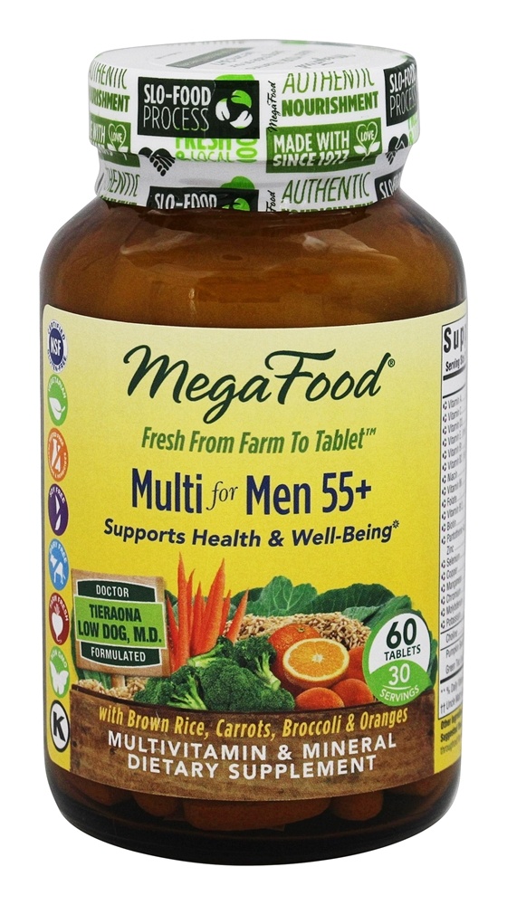MegaFood - Multi for Men 55 - 60 Tablets Formerly Men Over 55 Multivitamin