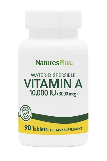 Natures Plus - Vitamin A Water Dispersible 10000 IU - 90 Tablets