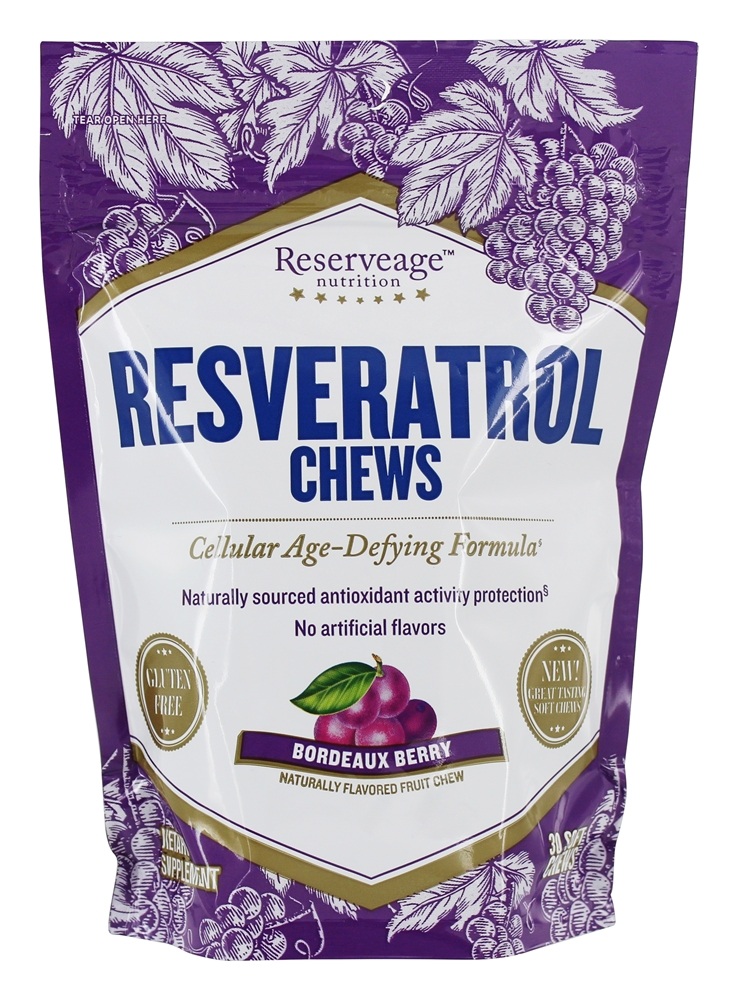 Reserveage Nutrition - Resveratrol Chews Bordeaux Berry - 30 Soft Chews