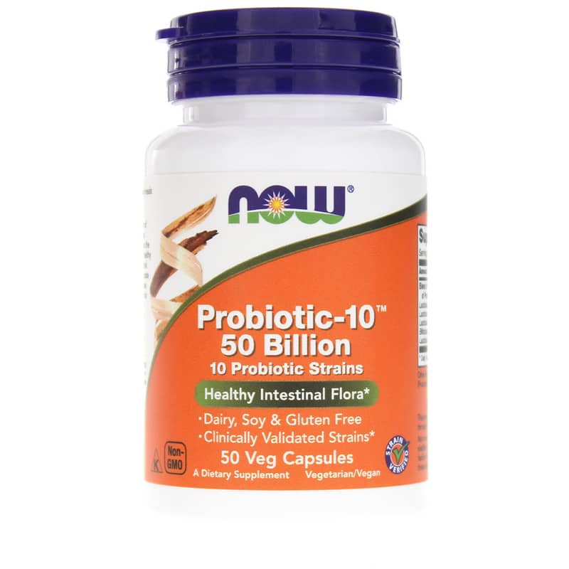 NOW Foods Probiotic-10 50 Billion 50 Veg Capsules