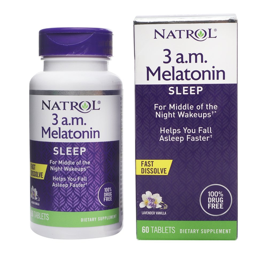 Natrol - 3 a.m. Melatonin Lavender Vanilla 3 mg. - 60 Tablets
