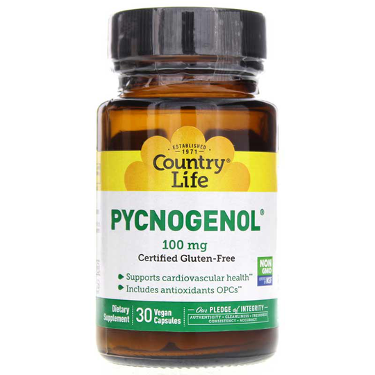 Country Life Pycnogenol 100 Mg 100 Vegan Capsules