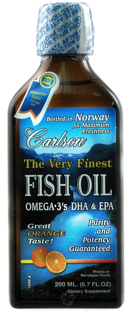 Carlson Labs - The Very Finest Fish Oil 1600 mg Omega-3s Orange Flavor - 6.7 fl. oz.