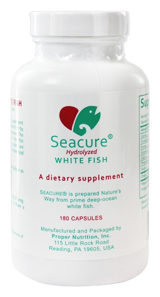 Proper Nutrition - Seacure Hydrolyzed White Fish 500 mg. - 180 Capsules