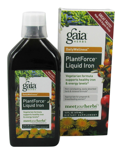 Gaia Herbs - Plant Force Liquid Iron - 16 fl. oz.