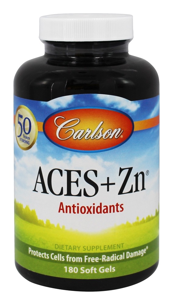 Carlson Labs - ACES Zn Vitamins A C E Plus Selenium and Zinc - 180 Softgels