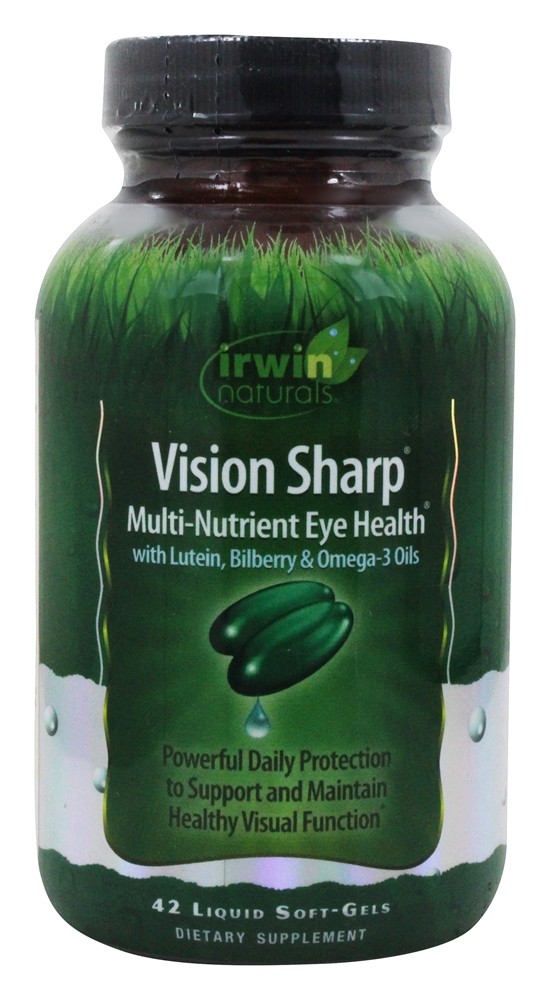 Irwin Naturals - Vision Sharp Multi-Nutrient Eye Health With Lutein Bilberry & Omega-3 Oils - 42 Softgels