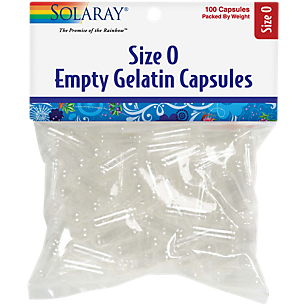 Empty Gelatin Capsules, Size 0 (100 Capsules)