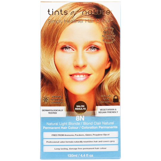 Tints Of Nature - Conditoning Permanent Hair Color 8N Natural Light Blonde - 4.4 fl. oz.