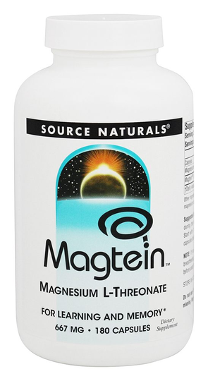 Source Naturals - Magtein Magnesium L-Threonate 667 mg. - 180 Capsules