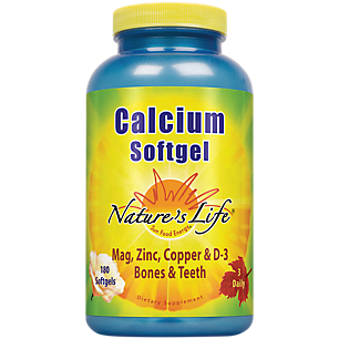 Calcium with Magnesium, Zinc, Copper & Vitamin D3 (250 Softgels)