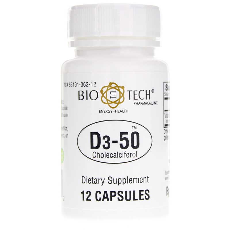 Bio-Tech Pharmacal D3-50 50000 IU 12 Capsules
