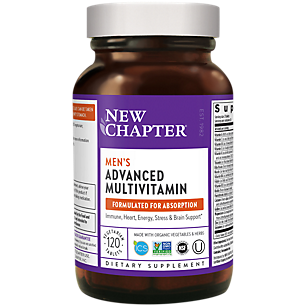 Organic Multivitamin for Every Man - Whole-Food Complex (120 Tablets)