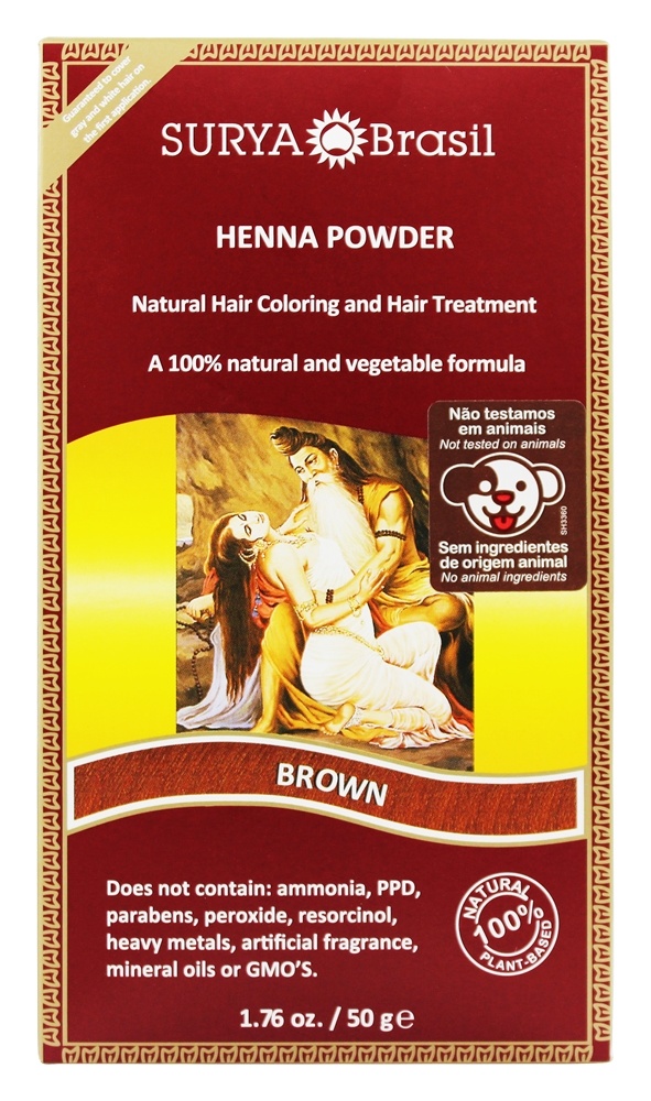 Surya Brasil - Henna Powder Natural Hair Coloring Brown - 1.76 fl. oz.