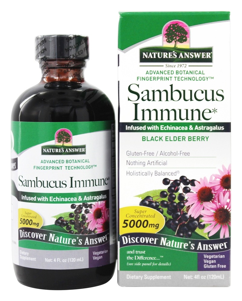 Nature's Answer - Sambucus Immune Black Elder Berry - 4 fl. oz.