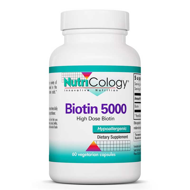Nutricology Biotin 5000 60 Veg Capsules
