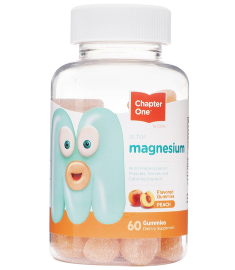 Zahler - Chapter One Magnesium Gummies for Kids Peach Flavored - 60 Gummies