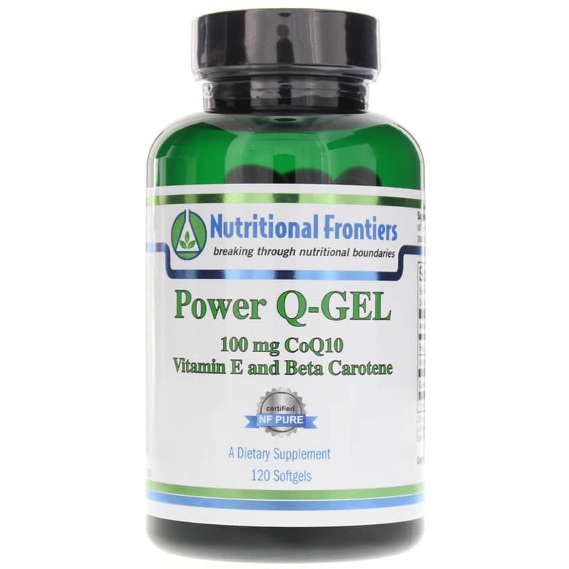 Nutritional Frontiers Power Q-Gel 100 Mg CoQ10 with Vitamin E & Beta Carotene 120 Softgels