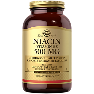 Niacin Vitamin B3 - 500 MG (250 Vegetarian Capsules)
