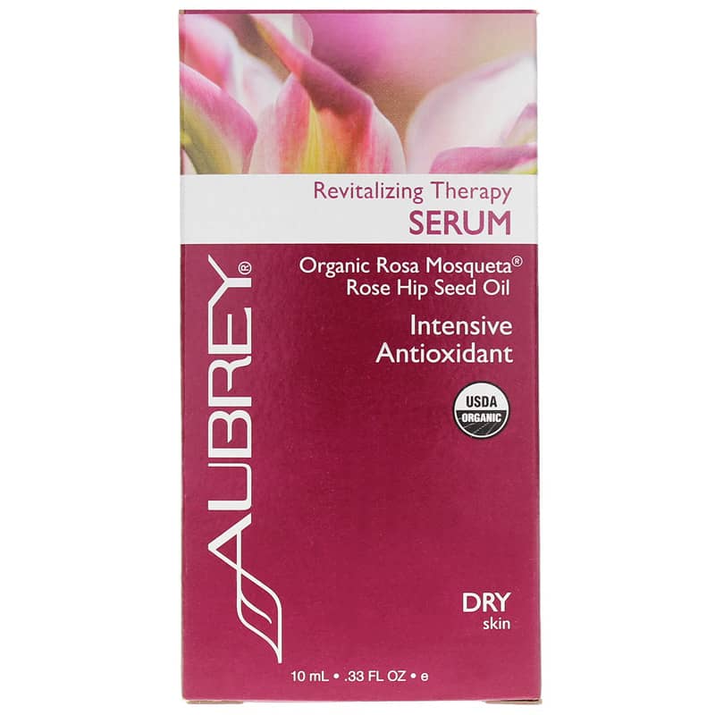 Aubrey Organics Revitalizing Therapy Serum for Dry Skin .33 Oz