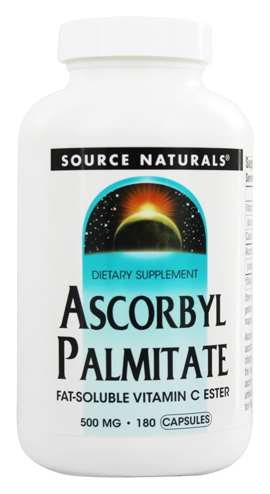 Source Naturals - Ascorbyl Palmitate Fat-Soluble Vitamin C Ester 500 mg. - 180 Capsules